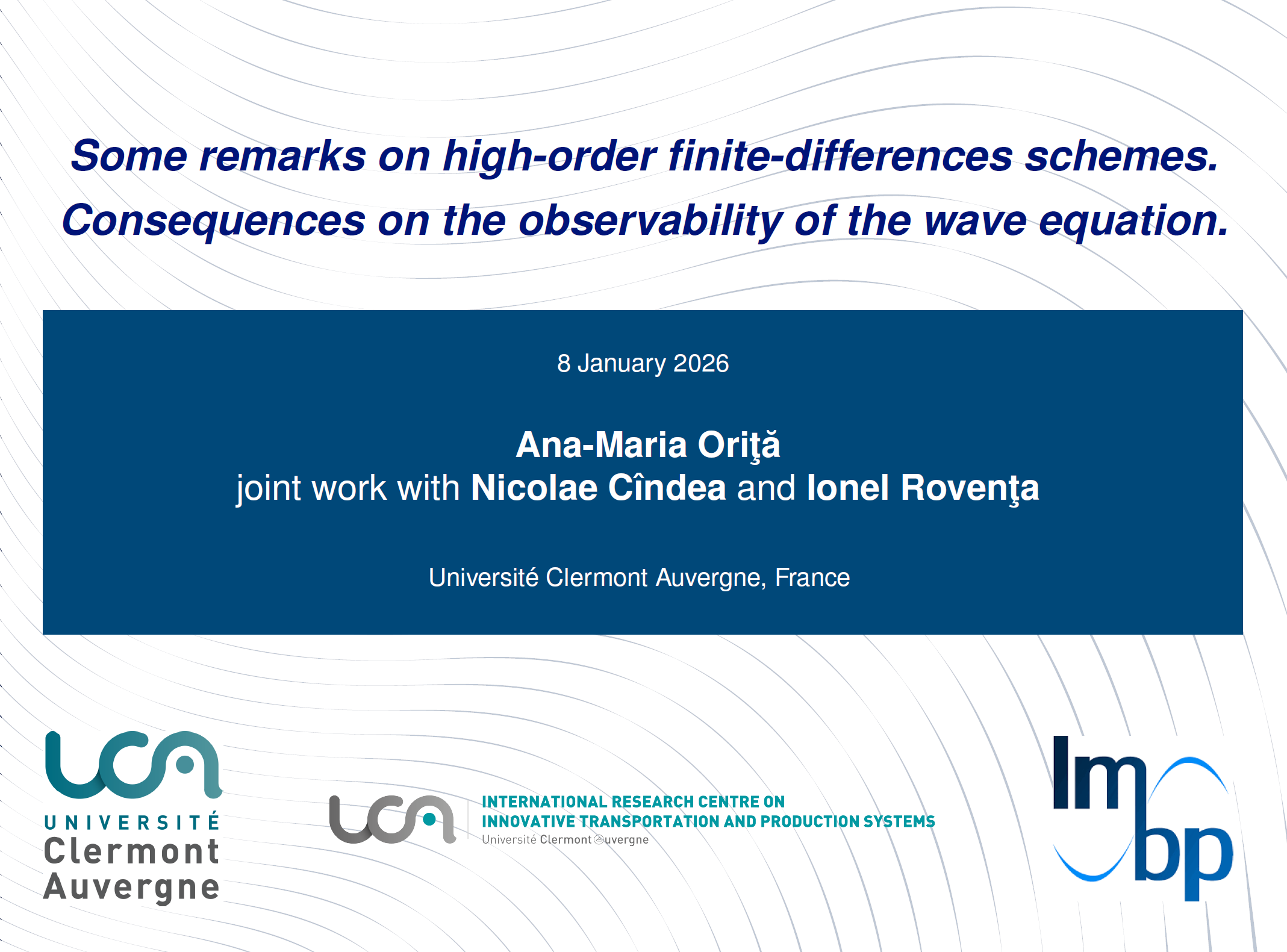 High-order finite-differences schemes